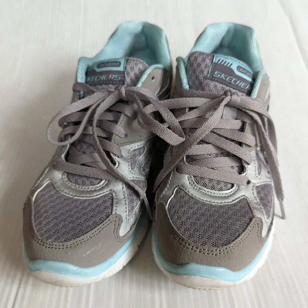 SKECHERS Flex Appeal Align 3.0 lightweight sneakers gray blue running shoes